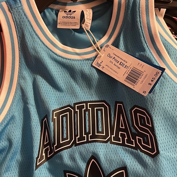 Adidas Light Blue Athletic Tank Jersey $45 - Picture 1 of 1